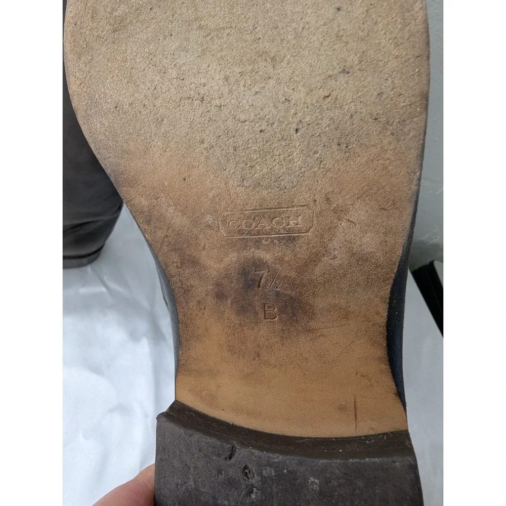 Coach Cheyenne Over the Knee Genuine Leather Riding‎ Boots Women's Size 7.5 B